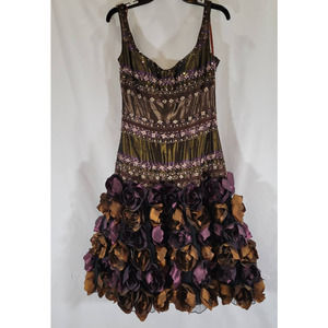 USED - YSA Makino Flower and Beaded Dress- Size 8
